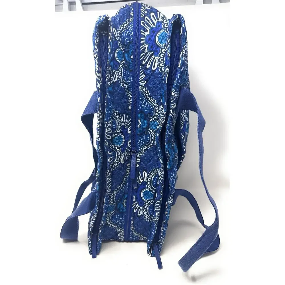 Vera Bradley Blue Maritime Medallion Dual Compartment Travel Laptop Carry-On Bag